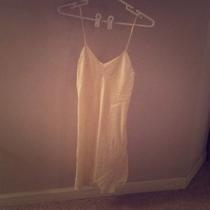 La Soie 100% silk chemise, Light yellow, size S